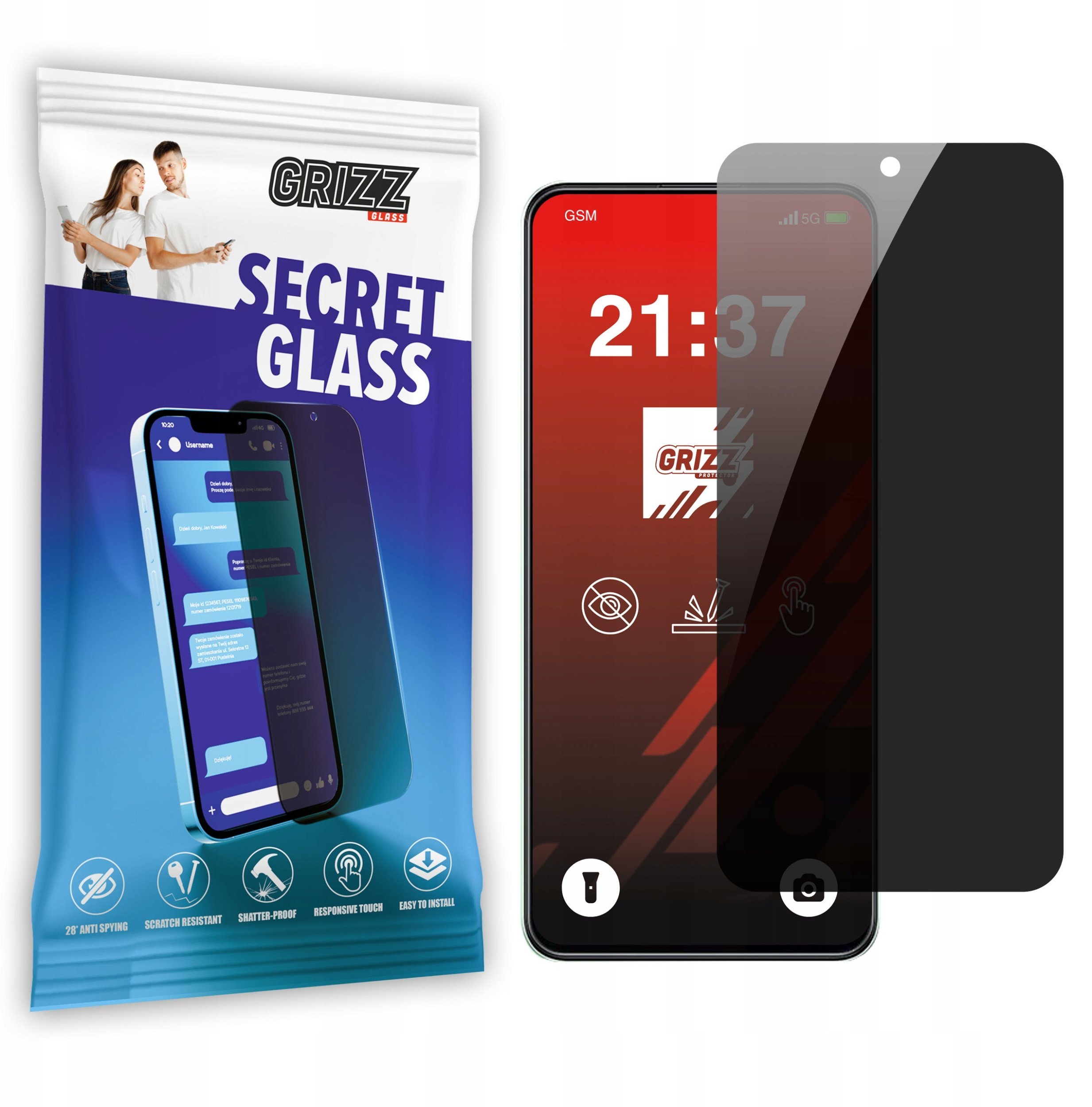 Szkło prywatyzujące GrizzGlass SecretGlass do Realme Note 60x