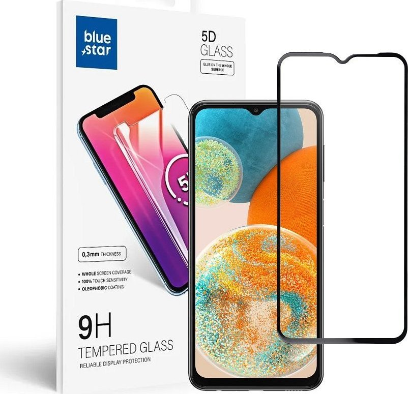 Blue Star Szkło hartowane Blue Star 5D - do Samsung A23 5G (full glue/case friendly) - czarny