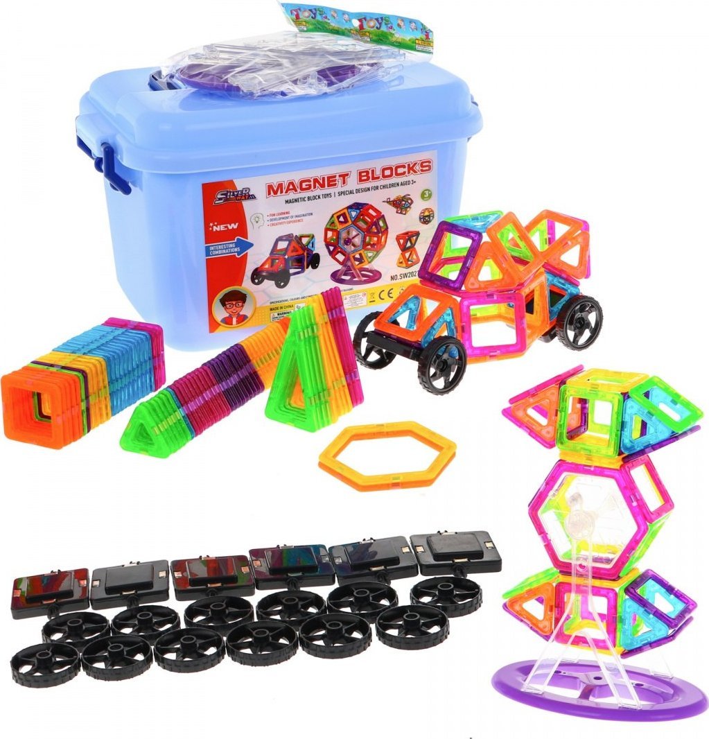 Giga Zestaw Klocków Magnetycznych 248el