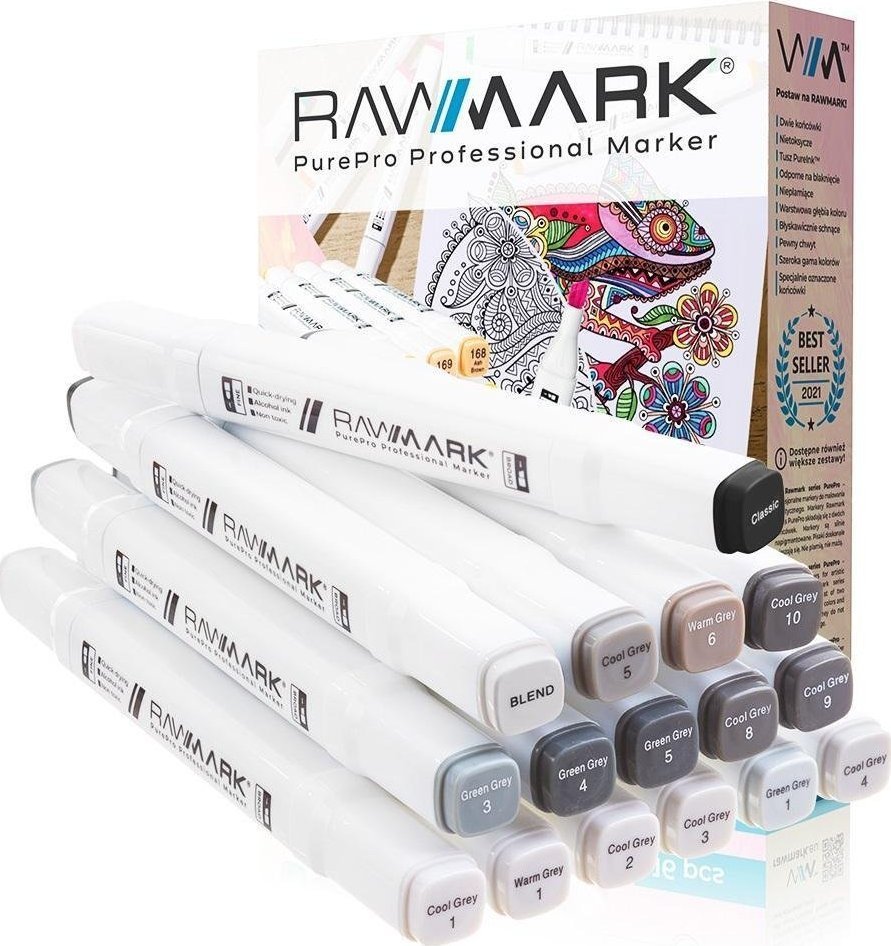 rawmark Pro markery alkoholowe purePRO 16 Grey Tones