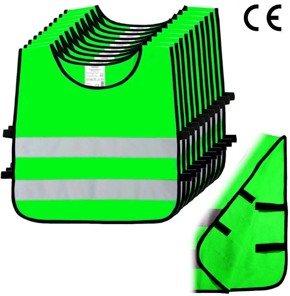 Kamizelka odblaskowa ostrzegawcza dla dzieci młodzieży 50x55cm M 10szt