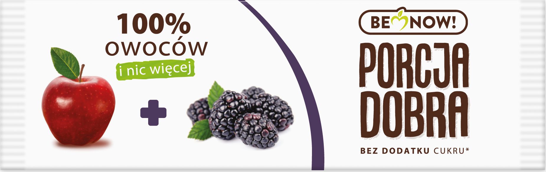 Porcja Dobra Porcja Dobra Przekąska jabłkowo - jeżynowa - 16 g