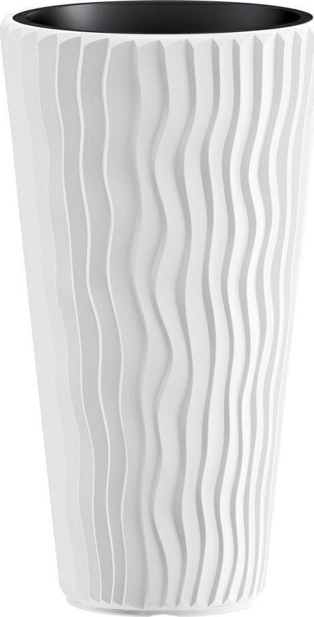 Prosperplast Donica doniczka Sandy Slim biała