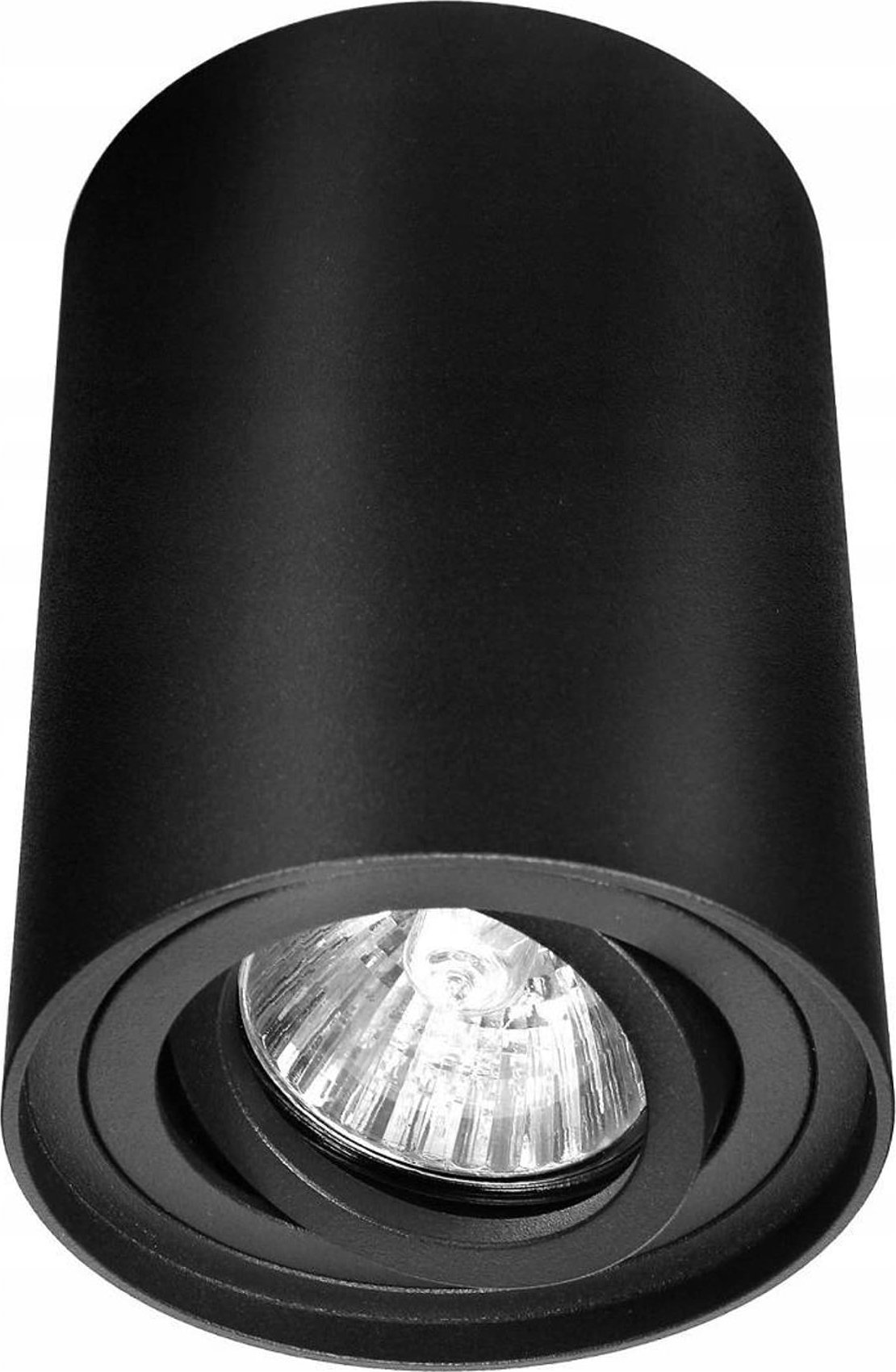 Lampa sufitowa Syntron DUŻA OPRAWA NATYNKOWA HALOGENOWA TUBA LED RUCHOMA CZARNA