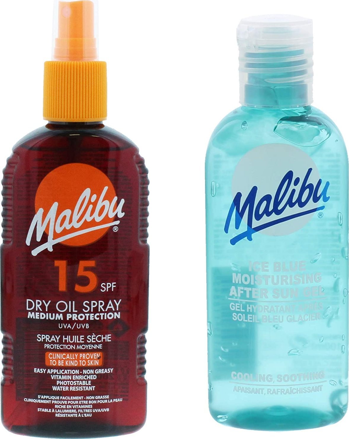 Malibu Malibu SPF15 Olejek Brązujący 200ml + Żel Po Opalaniu 100ml