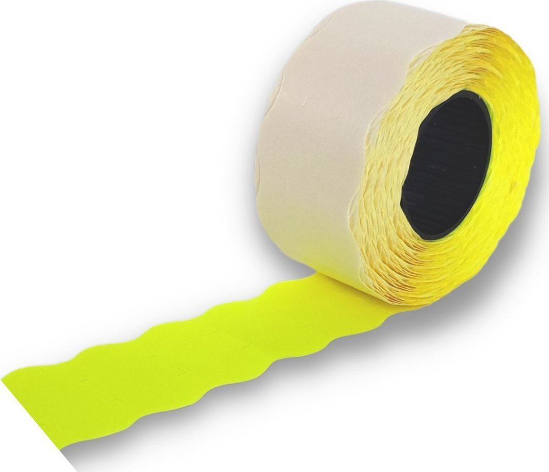 StudioCen Taśma do metkownicy II rzędowa fala -żółta 5szt.