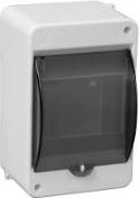 Pawbol Rozdzielnica modułowa 1x4 natynkowa z szybką dymną N+PE IP30 S-4 (C.2063)