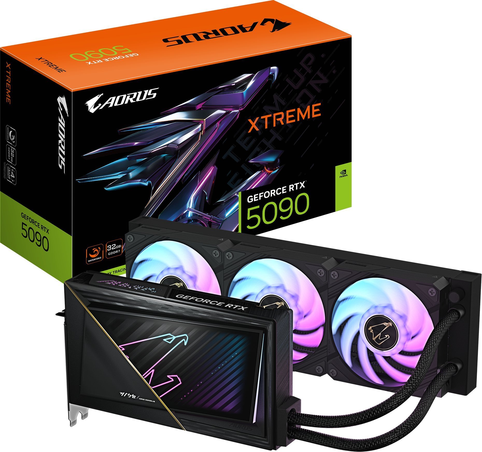 Karta graficzna Gigabyte AORUS GeForce RTX 5090 Xtreme Waterforce 32GB GDDR7 (GV-N5090AORUSX W-32GD)