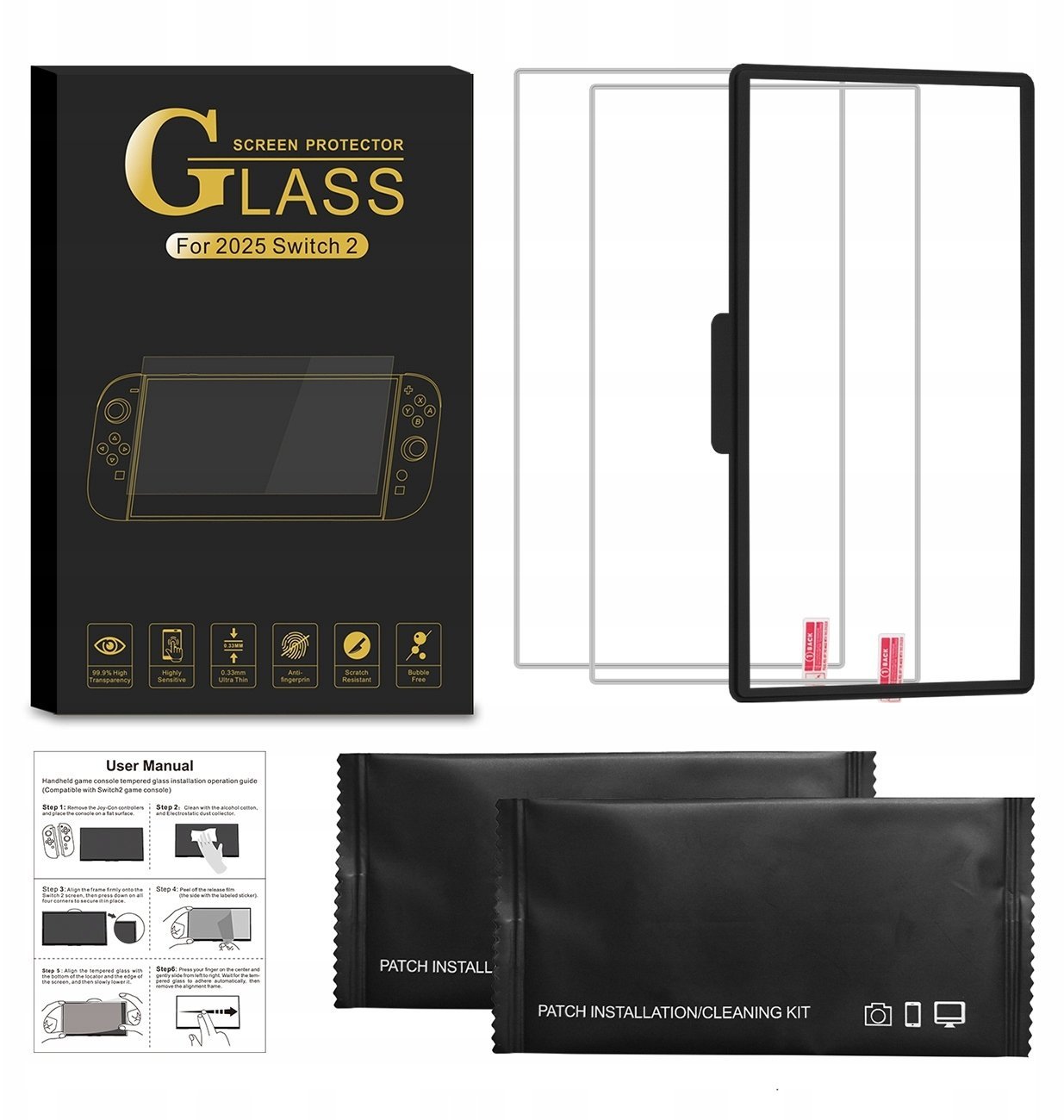 Hurtel Zestaw folii ochronnych do Nintendo Switch 2