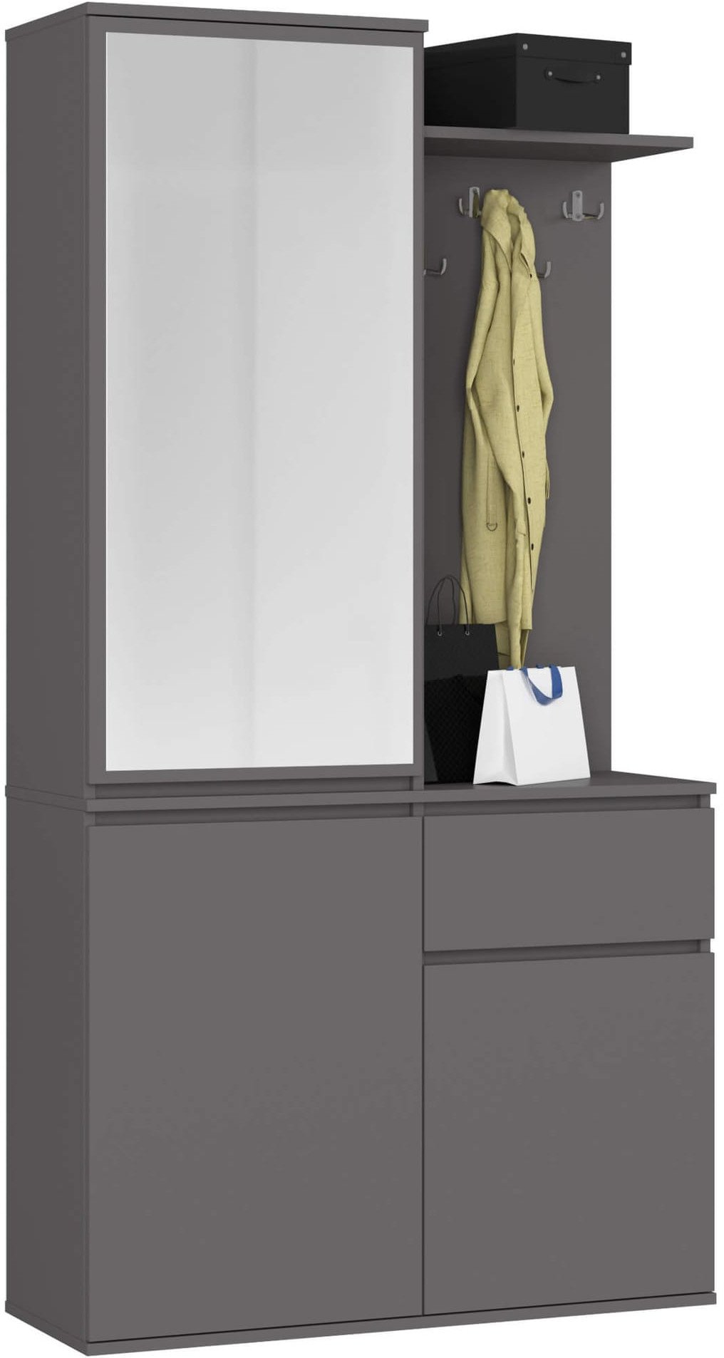 ZESTAW NA PRZEDPOKÓJ ENTRO PK GRAFIT SZARY