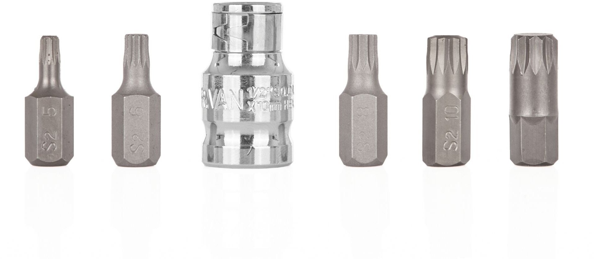 6el. zestaw końcówek wkrętakowych SPLINE M5-M12 (10/100)