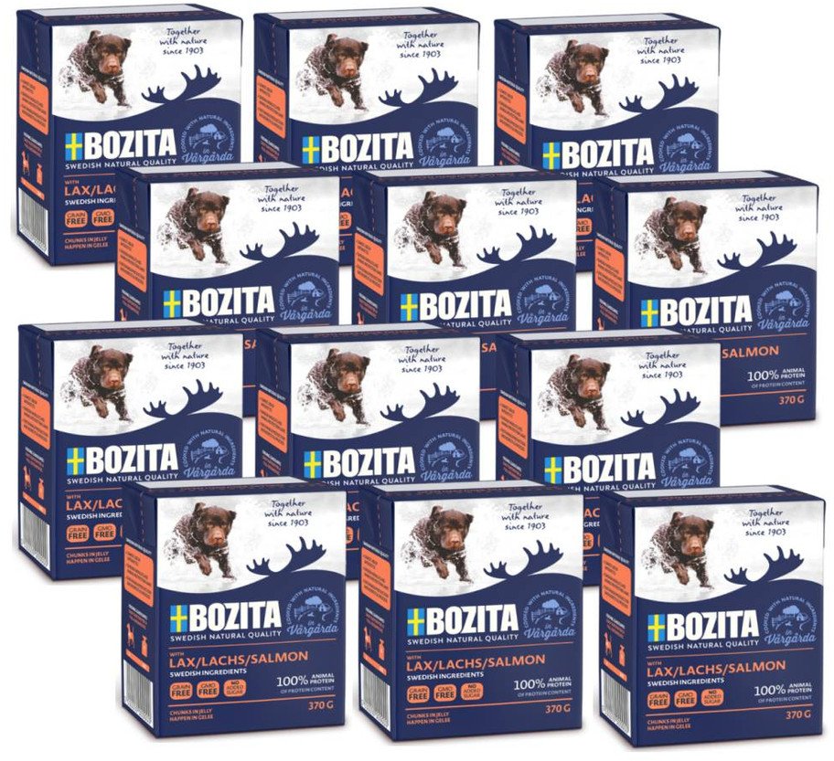 BOZITA Dog: Łosoś w galarecie 12x370g