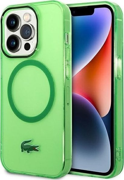 DefaultBrand Etui Lacoste do iPhone 14 Pro Max 6.7" zielony/green hardcase Transparent MagSafe
