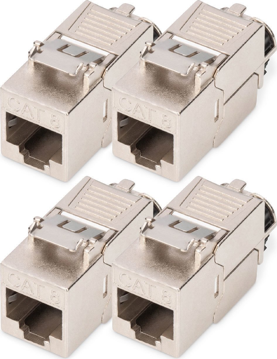Digitus DIGITUS CAT 8.1 Keystone Modul, geschirmt, werkzeugfrei 4 Stk.