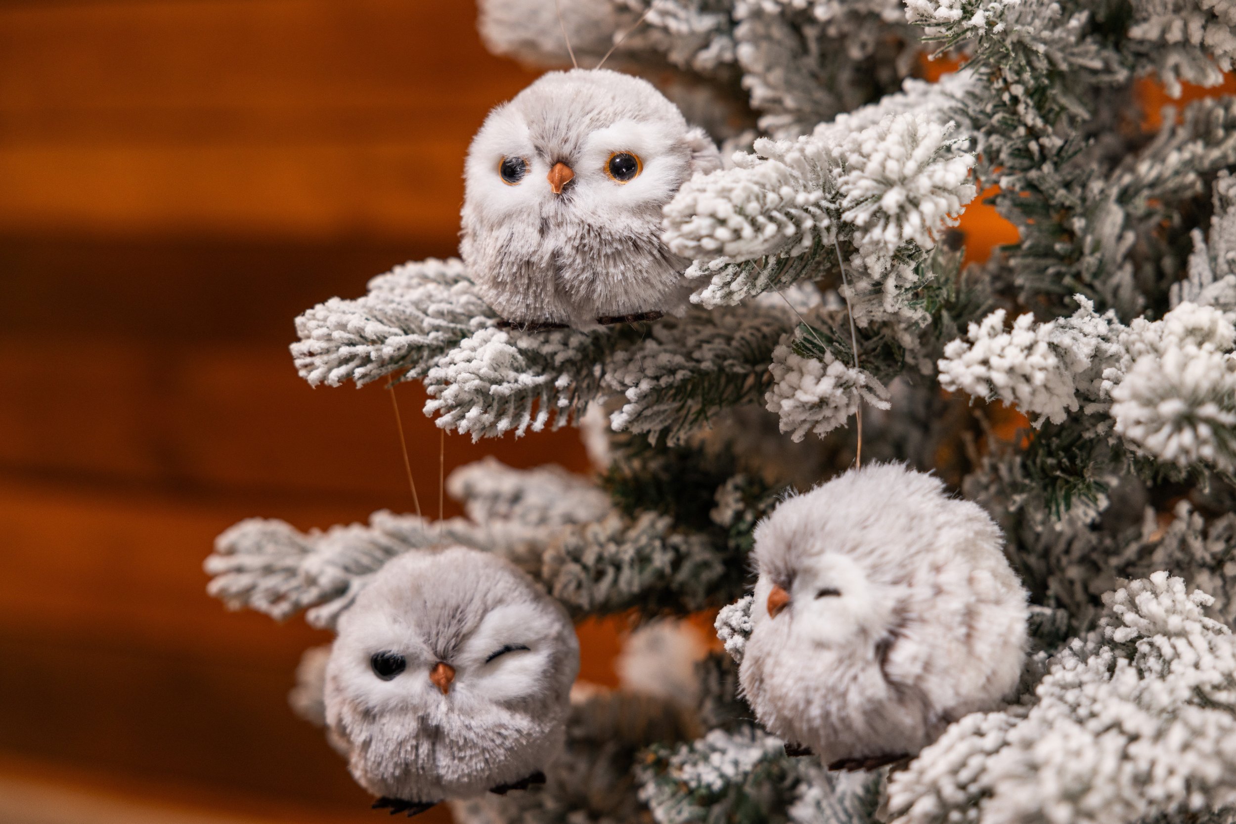 Enne Chouette Christmas tree decoration set owls 3 pcs