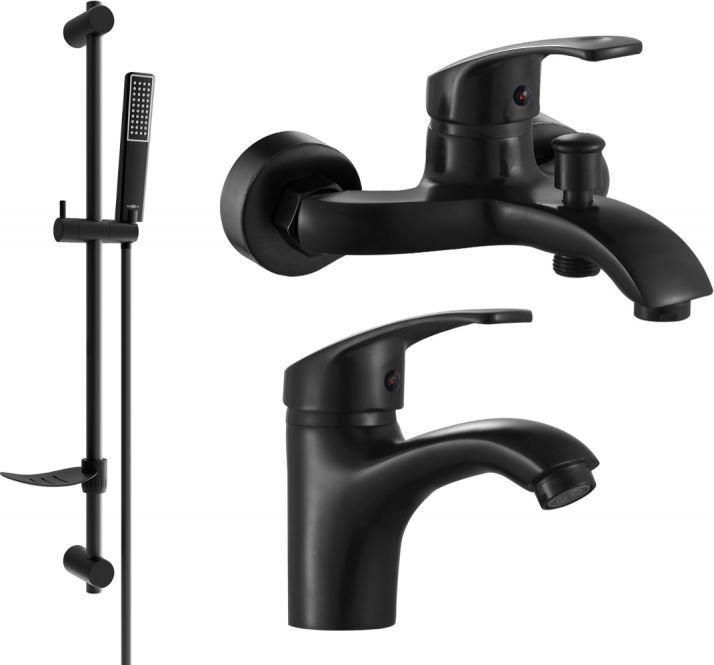 Mexen Mexen Fabia DF72 zestaw wannowy, czarny - 746503DF72-70