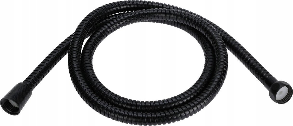 Wąż prysznicowy Bathroom Solutions Wąż prysznicowy wannowy, czarny, stal nierdzewna, 150 cm, gwint 1/2