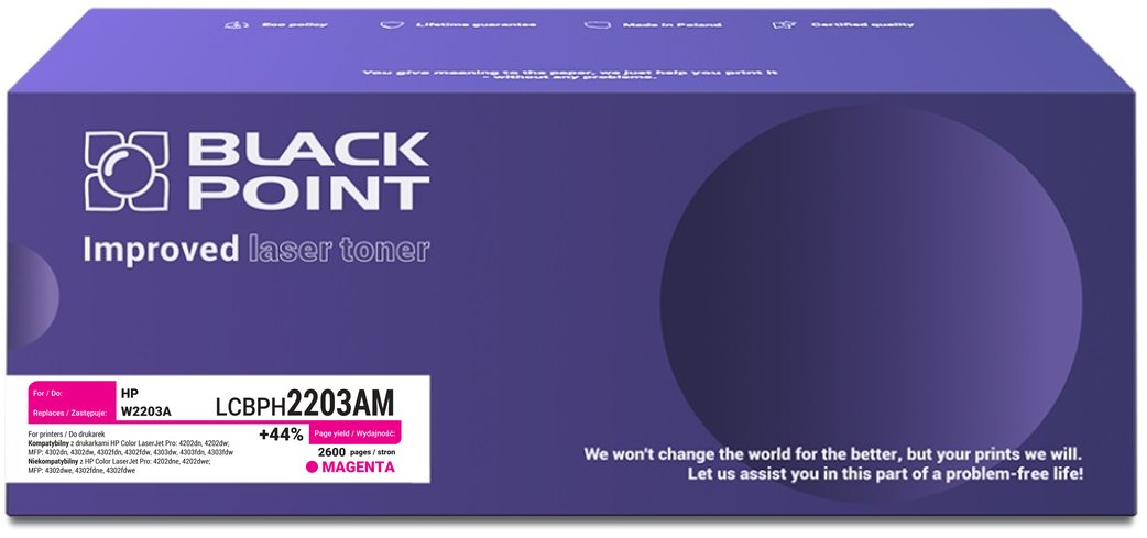 [LCBPH2203AM] Toner Black Point Color (HP W2203A) chip OEM