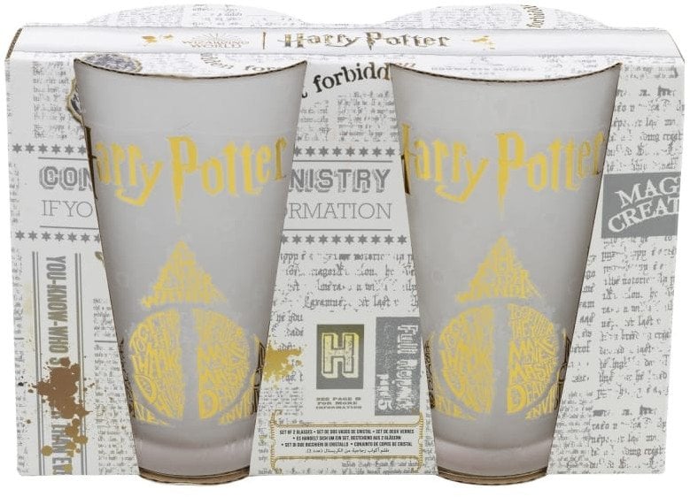 Harry Potter - Zestaw dwóch szklanek w ozdobnym pudełku z kolekcji Golden Magic 490 ml