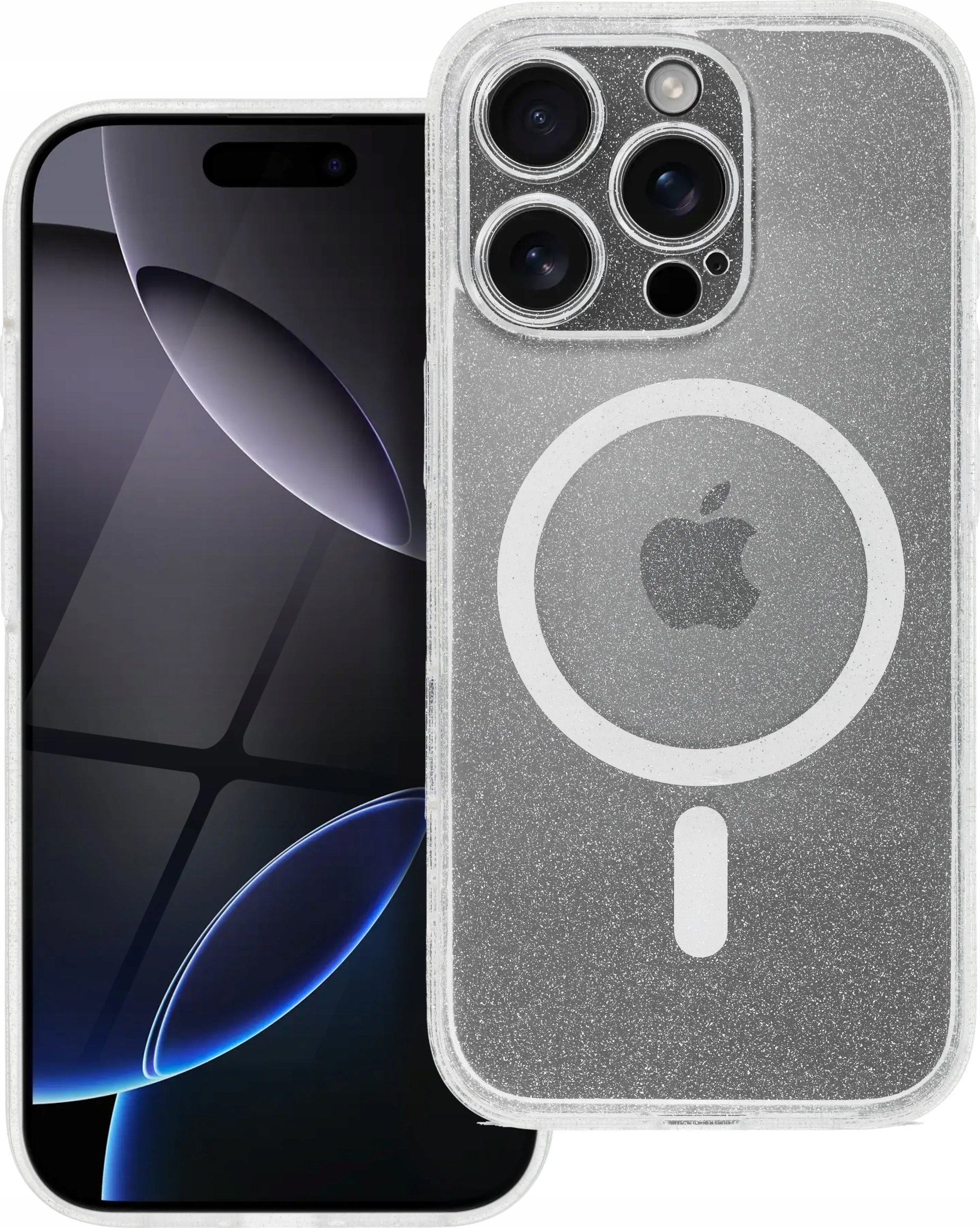 Futerał CLEAR MAG COVER kompatybilny z MagSafe do SAMSUNG S25 transparentny glitter