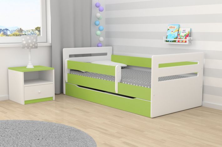 Kocot Kids Łóżko TOMI zielone dla dzieci ze stelażem Kocot Kids
