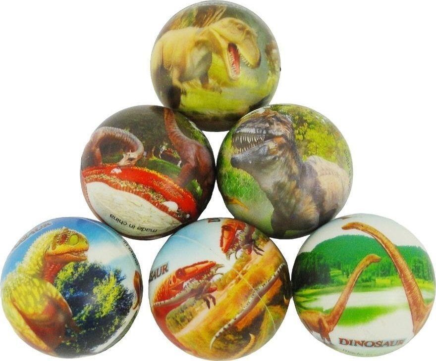 Piłeczki piankowe miękkie 7,3cm Dinozaury (12szt)