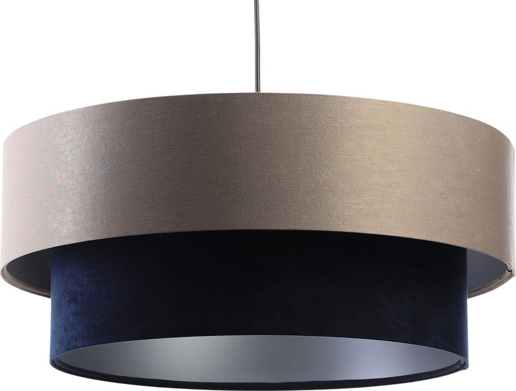 Lampa wisząca Lumes Lampa wisząca z satynowo-welurowym abażurem - S426-Parma