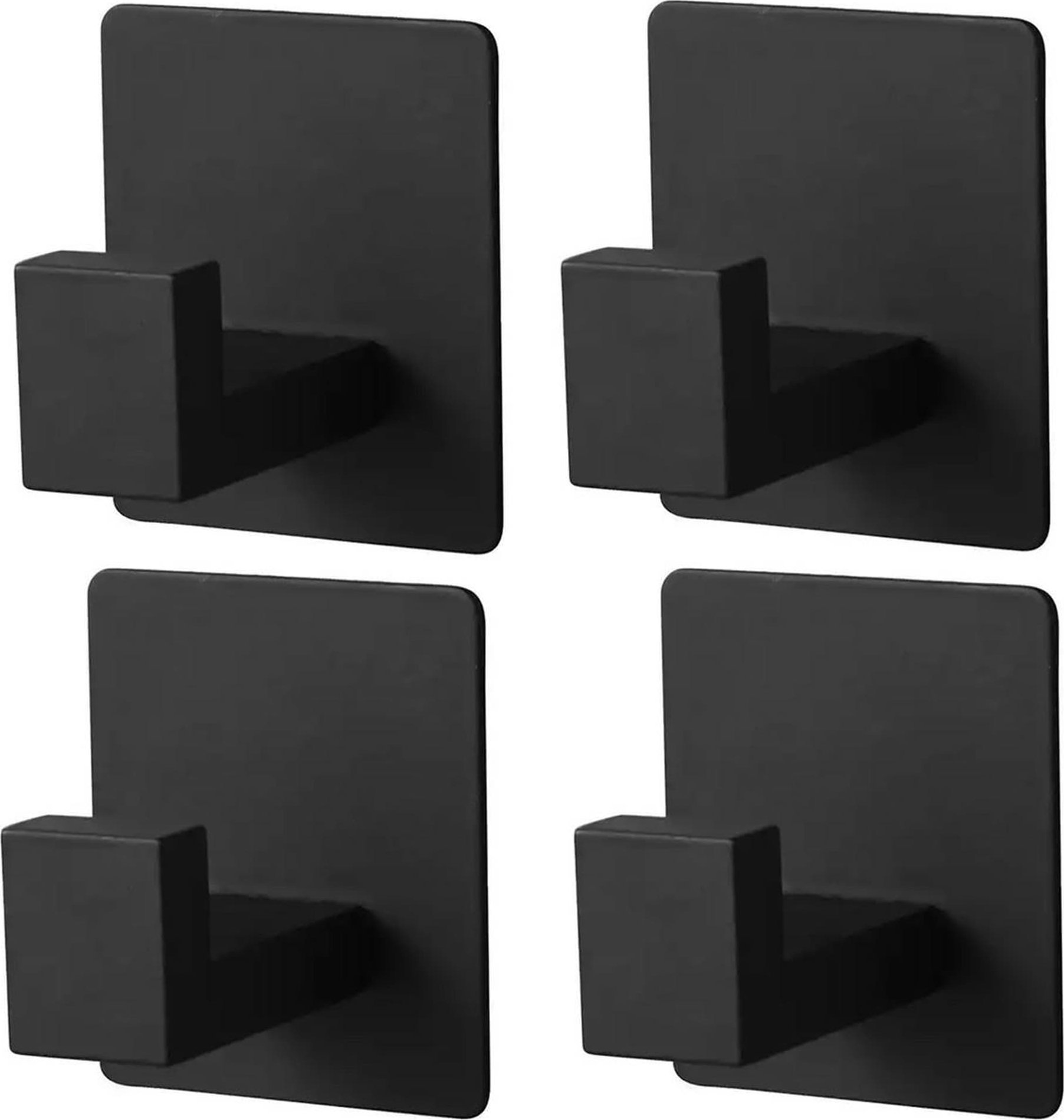 ATL DA106 4x haczyki łazienkowe czarne samoprzylepne