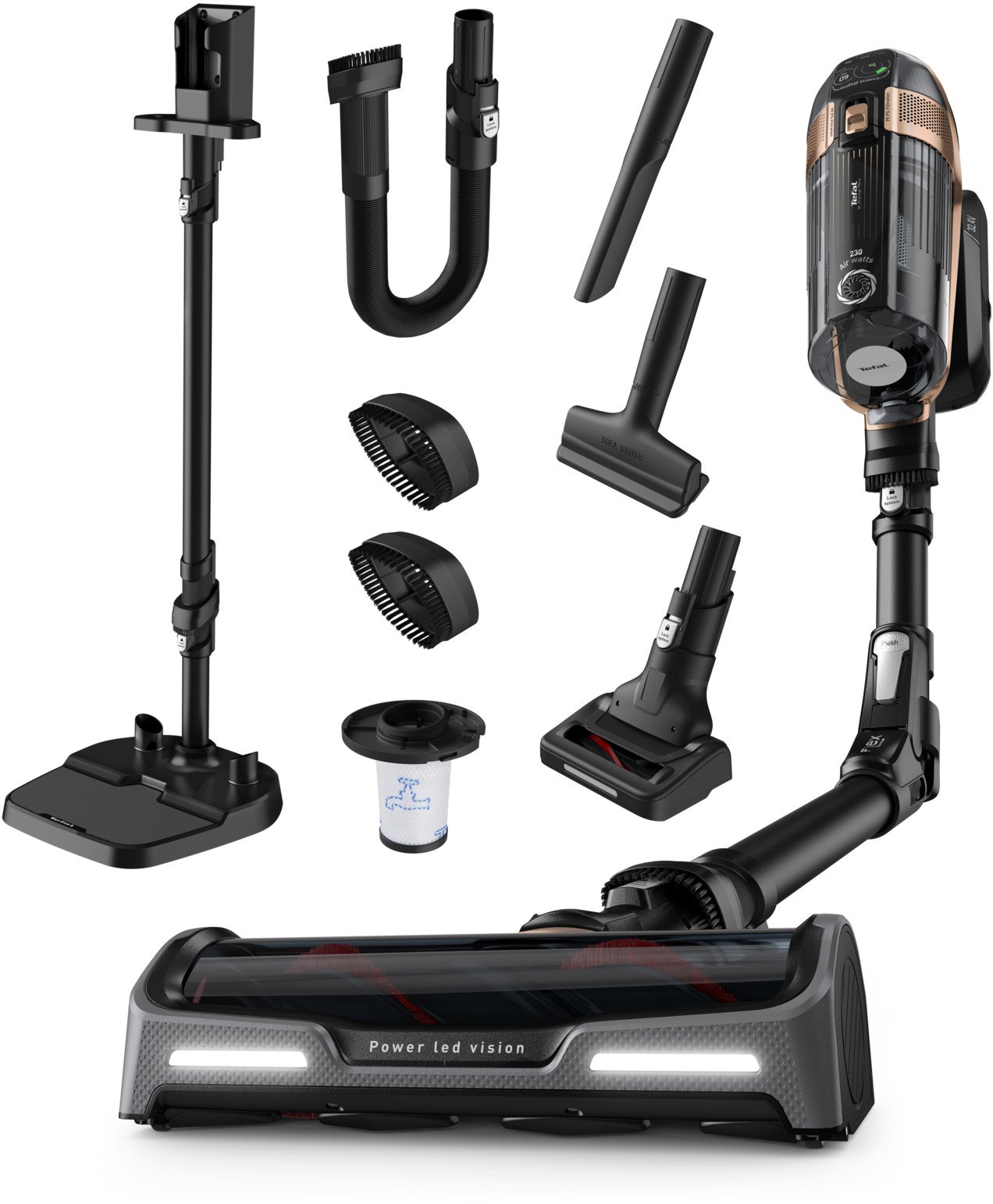 TEFAL Vacuum Cleaner TY99F1WO X-Force Flex Handstick 2in1, 32.4 V, Operating time (max) 80 min, Black