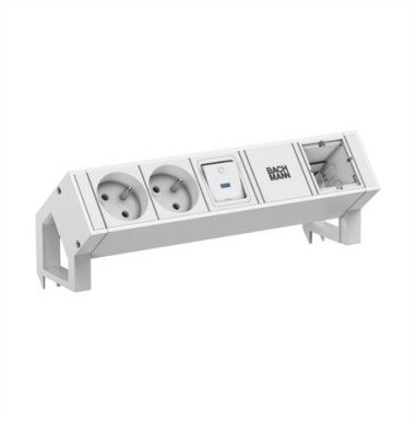 BACHMANN DESK2 biały 2xUTE 1xPrzełącznik 1xCM 0,2m GST18 RAL9010