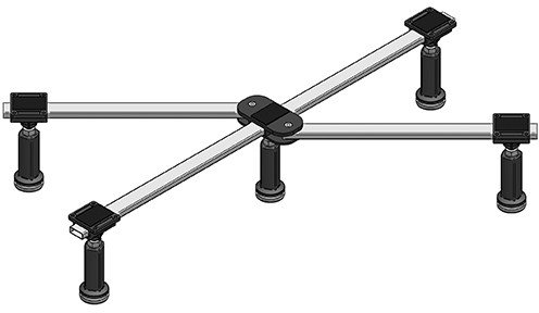 Universalios dušo padėklų kojos Mabo Sanitec DWF GIGA 101320