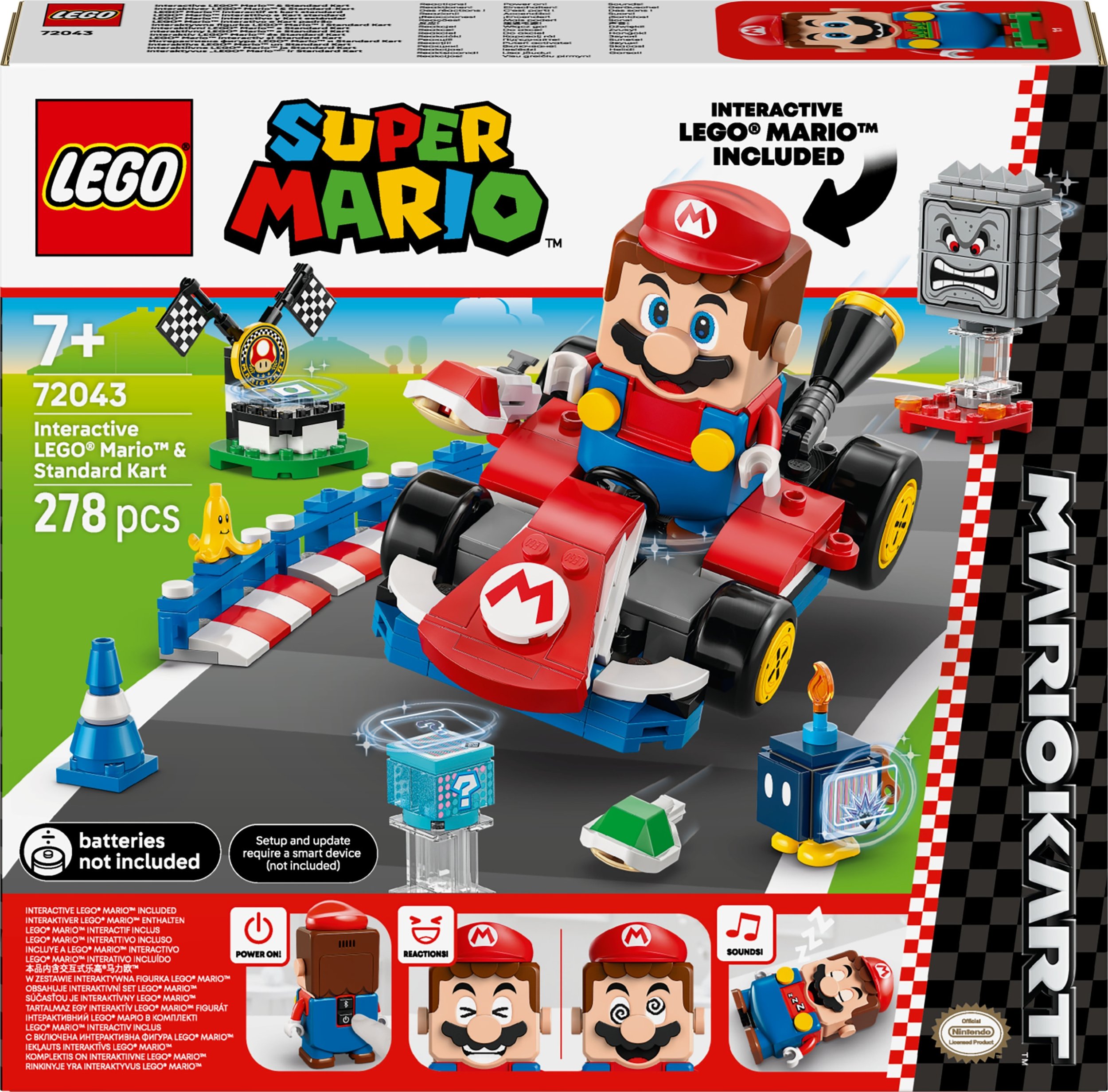 LEGO Super Mario Mario Kart™ — Interaktywna figurka LEGO® Mario™ i Standard Kart (72043)