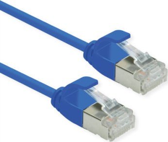 Roline ROLINE F/UTP DataCenter Patch Cord Cat.6A (Class EA), LSOH, bardzo cienki, niebieski, 1,5 m