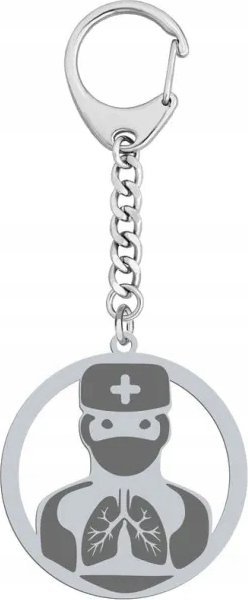 Radziszewska Jewellery Brelok Lekarz Pulmonolog srebro GRAWER