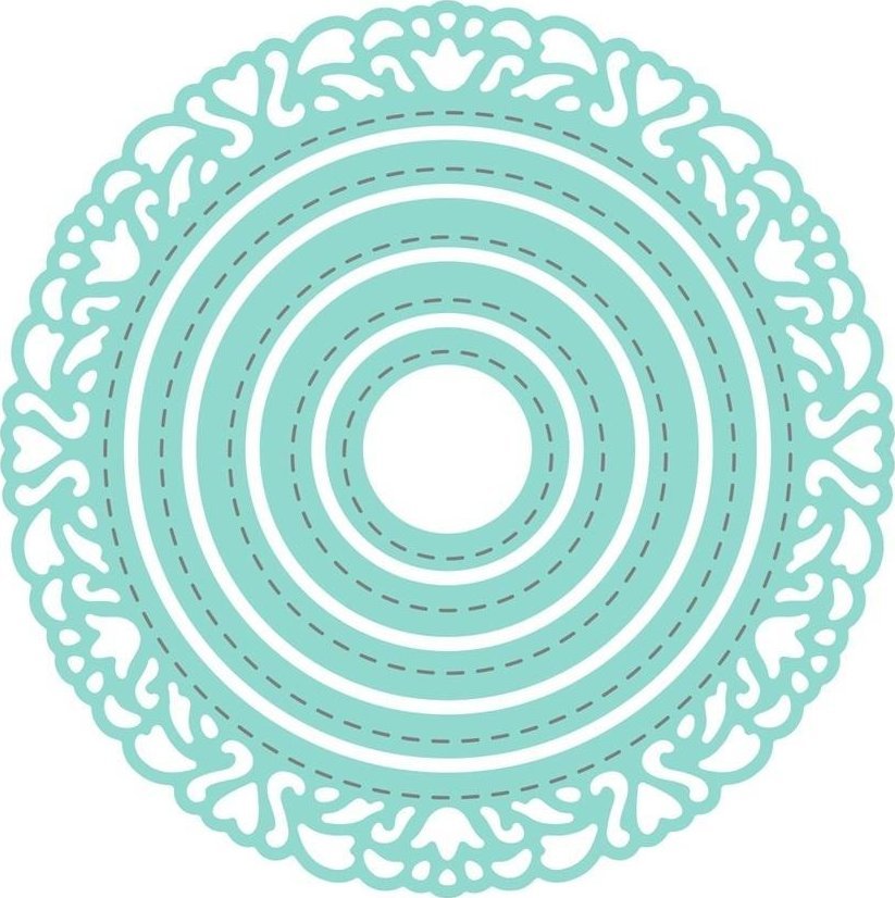 Zestaw wykrojników - Koła z ornamentem 5szt