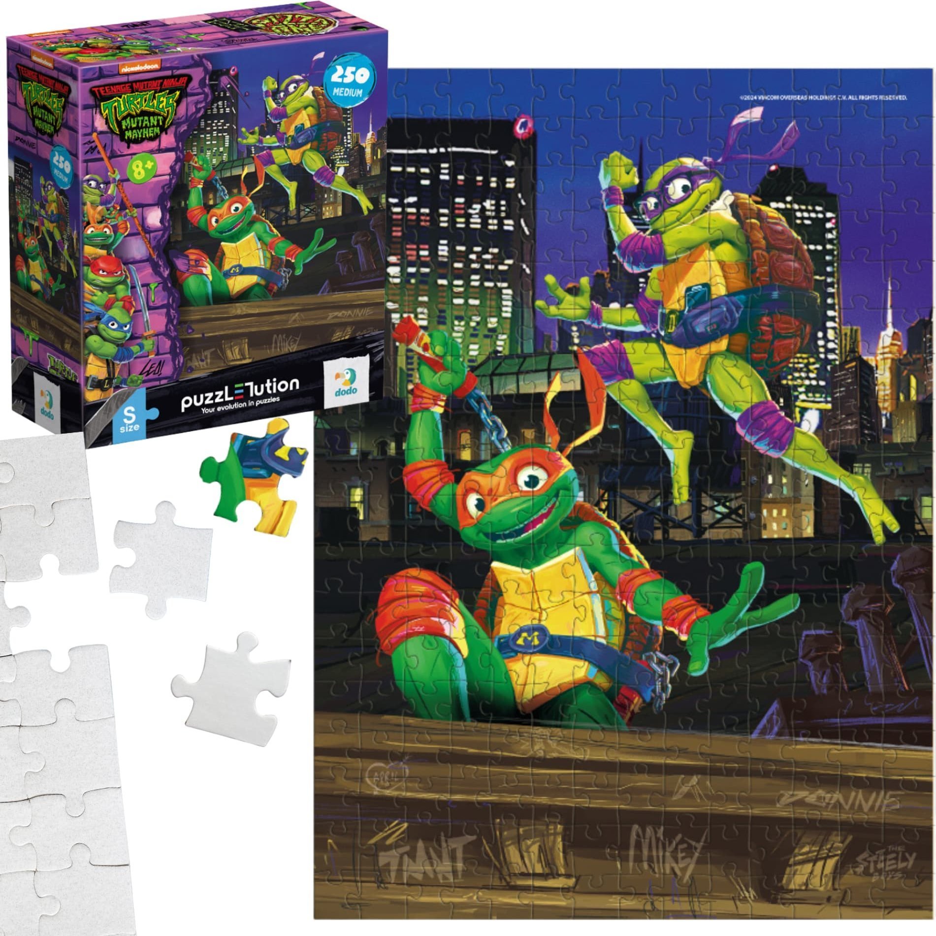 Dodo Puzzle "Wojownicze Żółwie Ninja - Donatello I Michelangelo" 250 Elementów