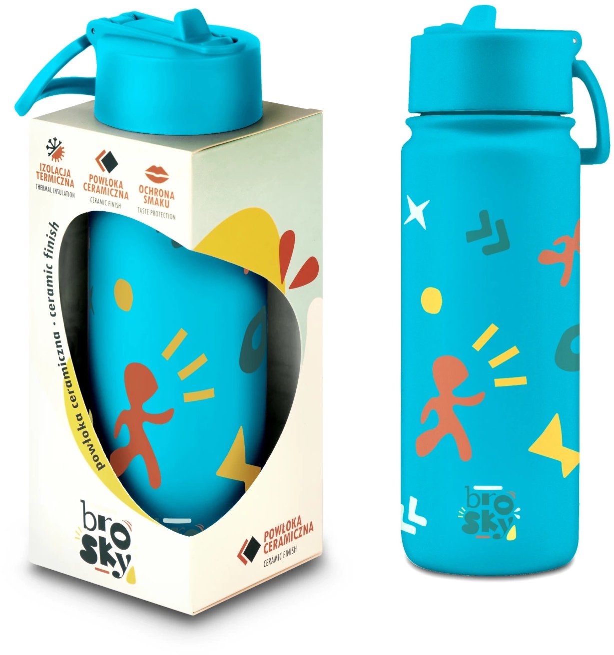 Brosky Stalowa butelka na wodę morska 550ml