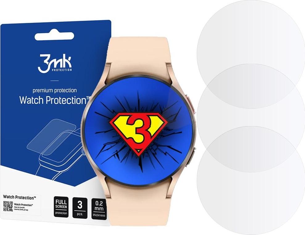 3MK 3x Szkło Hybrydowe 3MK Watch Protection do Galaxy Watch 4 40mm