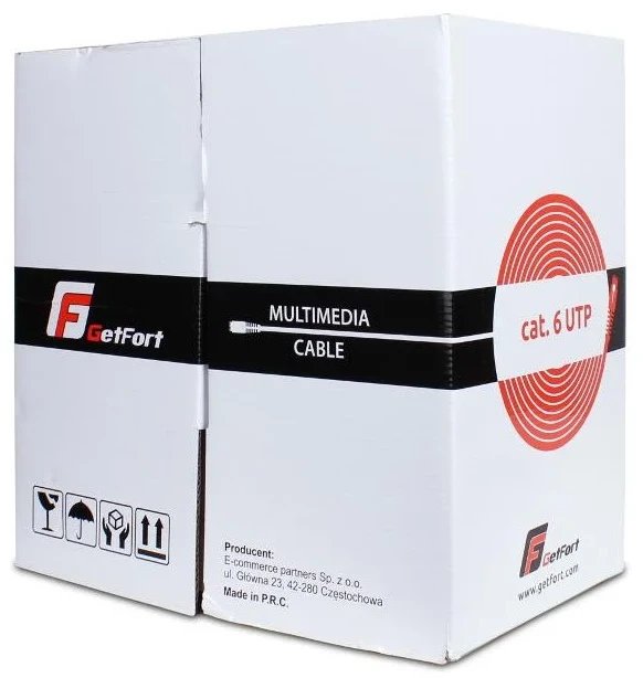 Kabel Skrętka Getfort Cat.6 U/Utp Pvc 305M