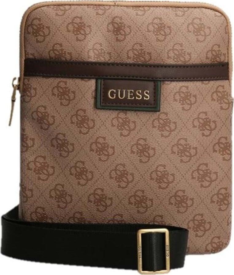 Guess, Vezzola, Textile Crossbody Bag, Brown, 19 x 24 x 2cm, For Men For Men