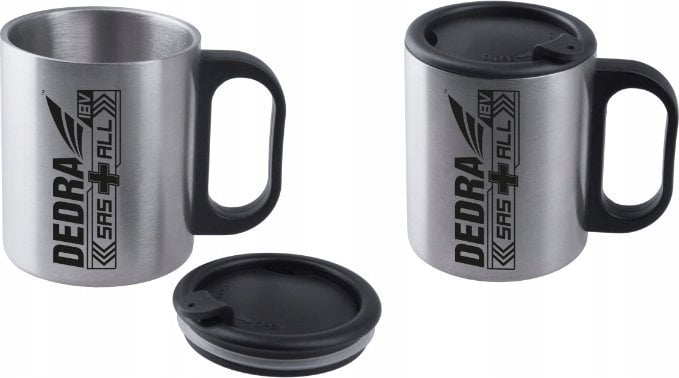 Dedra Kubek ze stali nierdzewnej z pokrywką