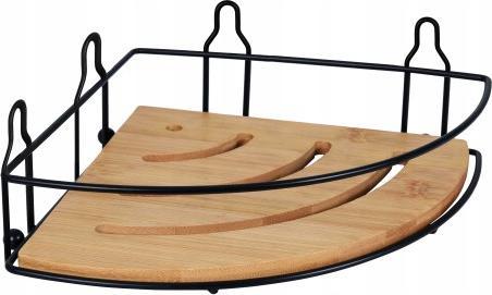 Koszyk prysznicowy Bisk Półka łazienkowa narożna Umbra pod prysznic bambus-czarny