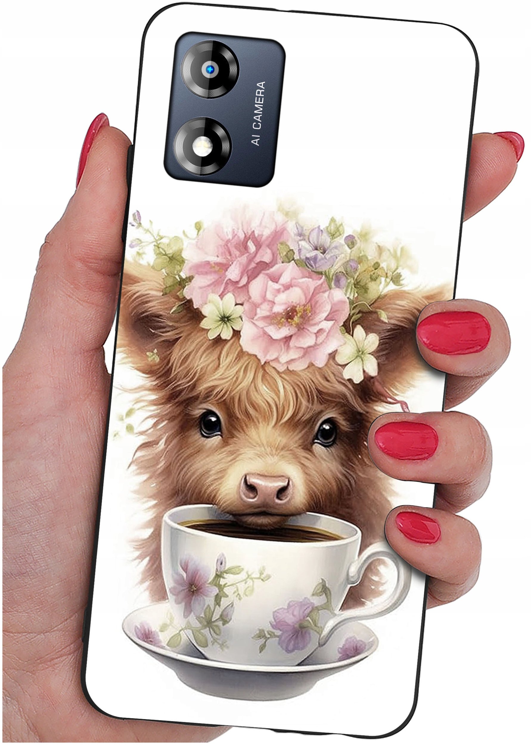 Etui do Motorola Moto E13 WZORY |SILIKONOWE MATT CASE + SZKŁO 9H