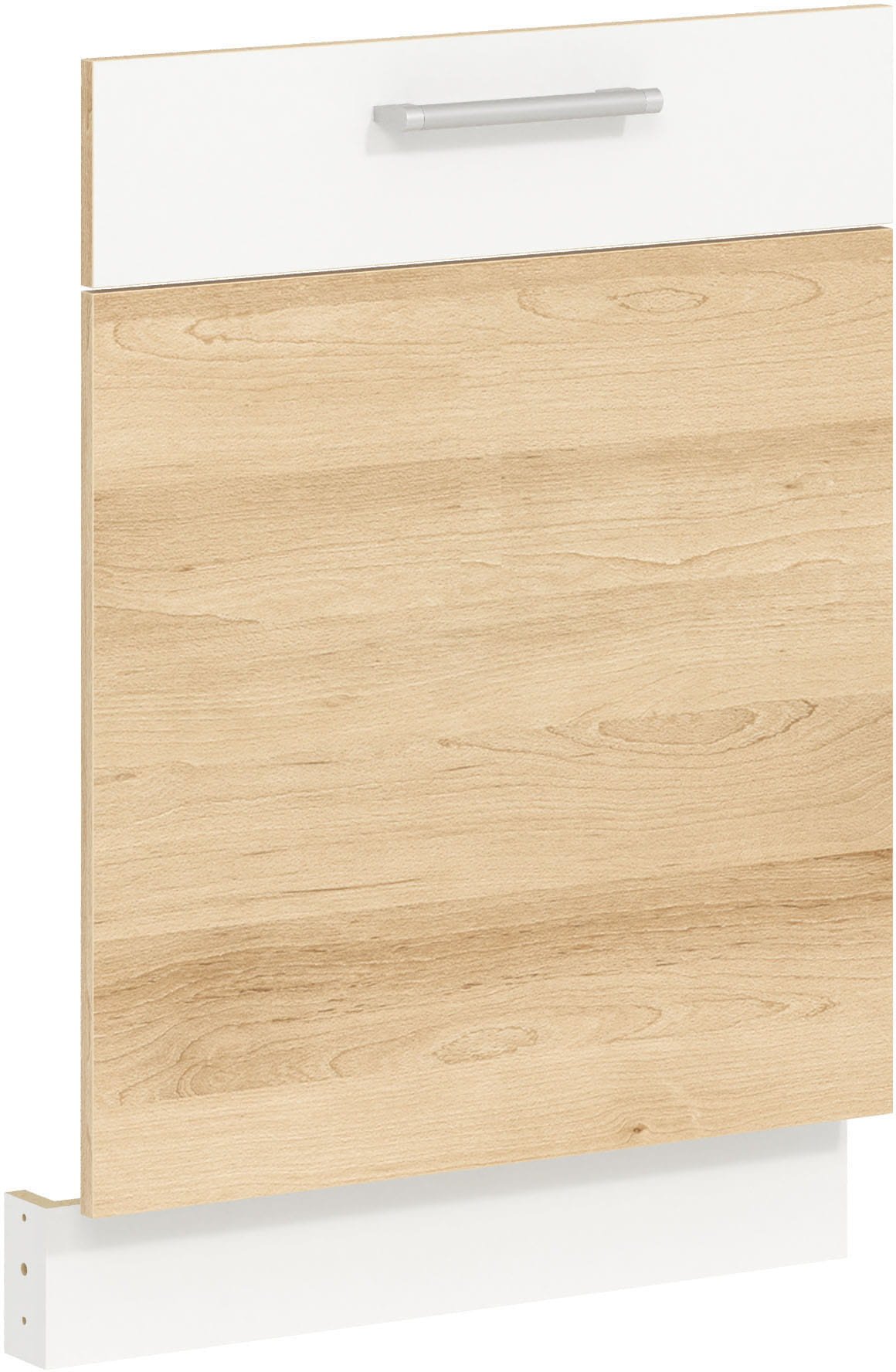 Front do zmywarki 60 cm panel kuchenny MODENA MD24 buk / biały połysk