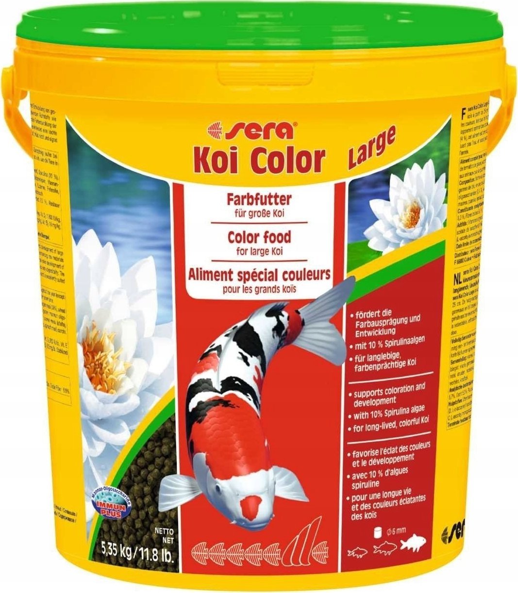 Sera Koi Color Large 21 l, granulat - pokarm postawowy dla Koi