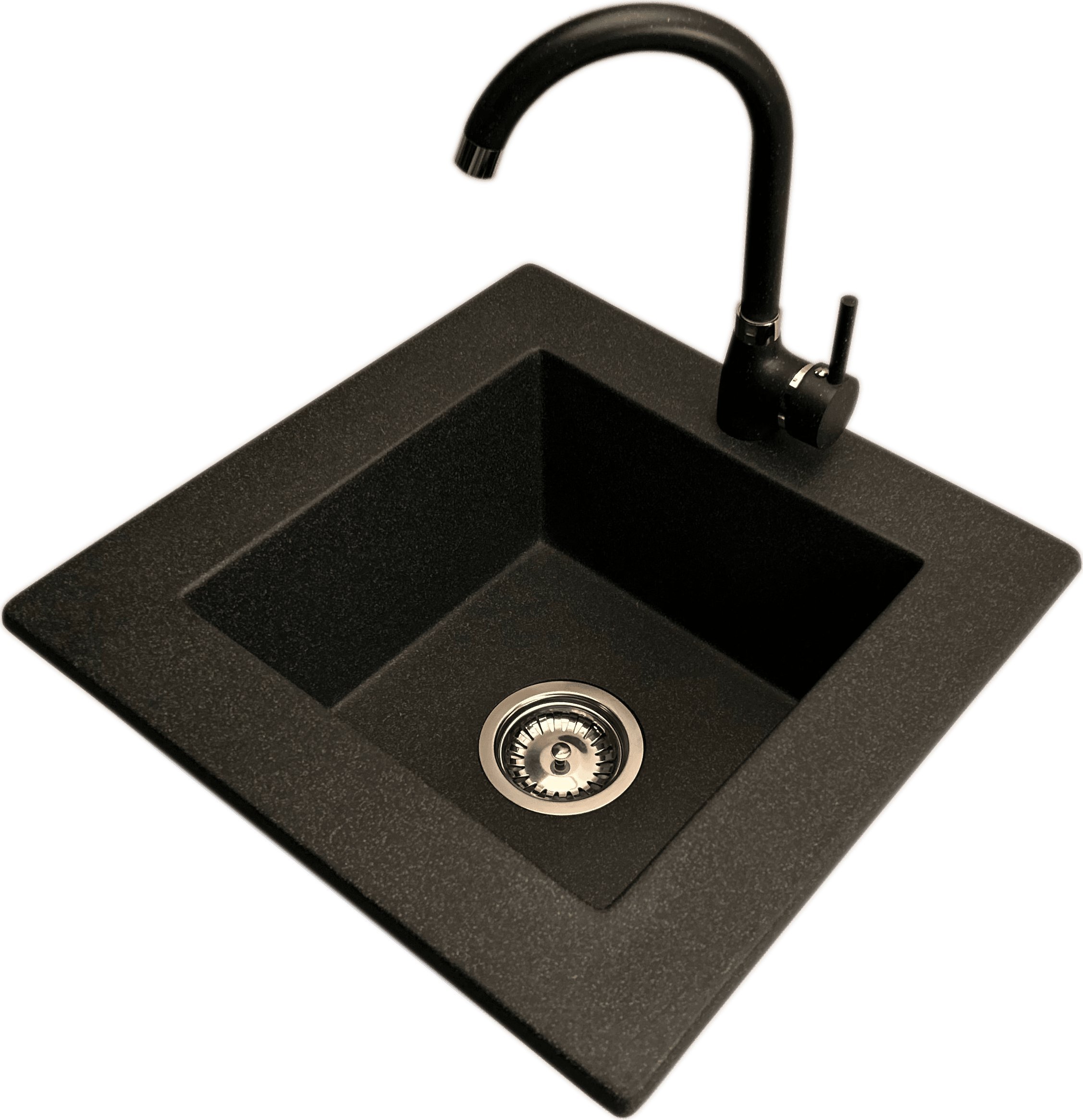 Zlewozmywak PREHNIT Zlewozmywak jednokomorowy FRENIT 12 grafit + bateria NOON