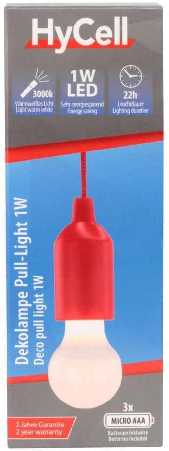 Lampa LED HyCell PL1W 25 lm 3xAAA czerwona