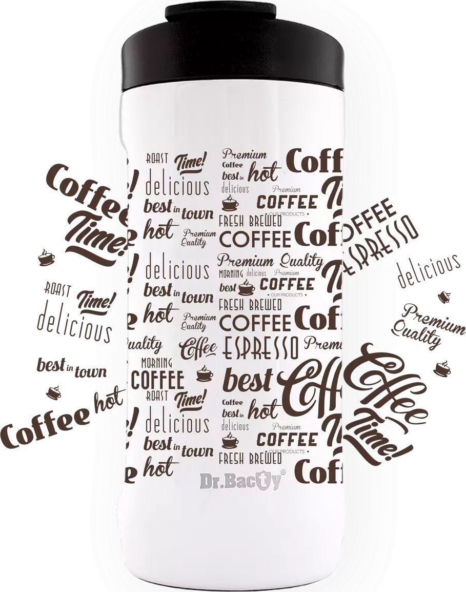 Dr.Bacty Kubek termiczny do kawy Dr.Bacty Notus dla kawosza - biały