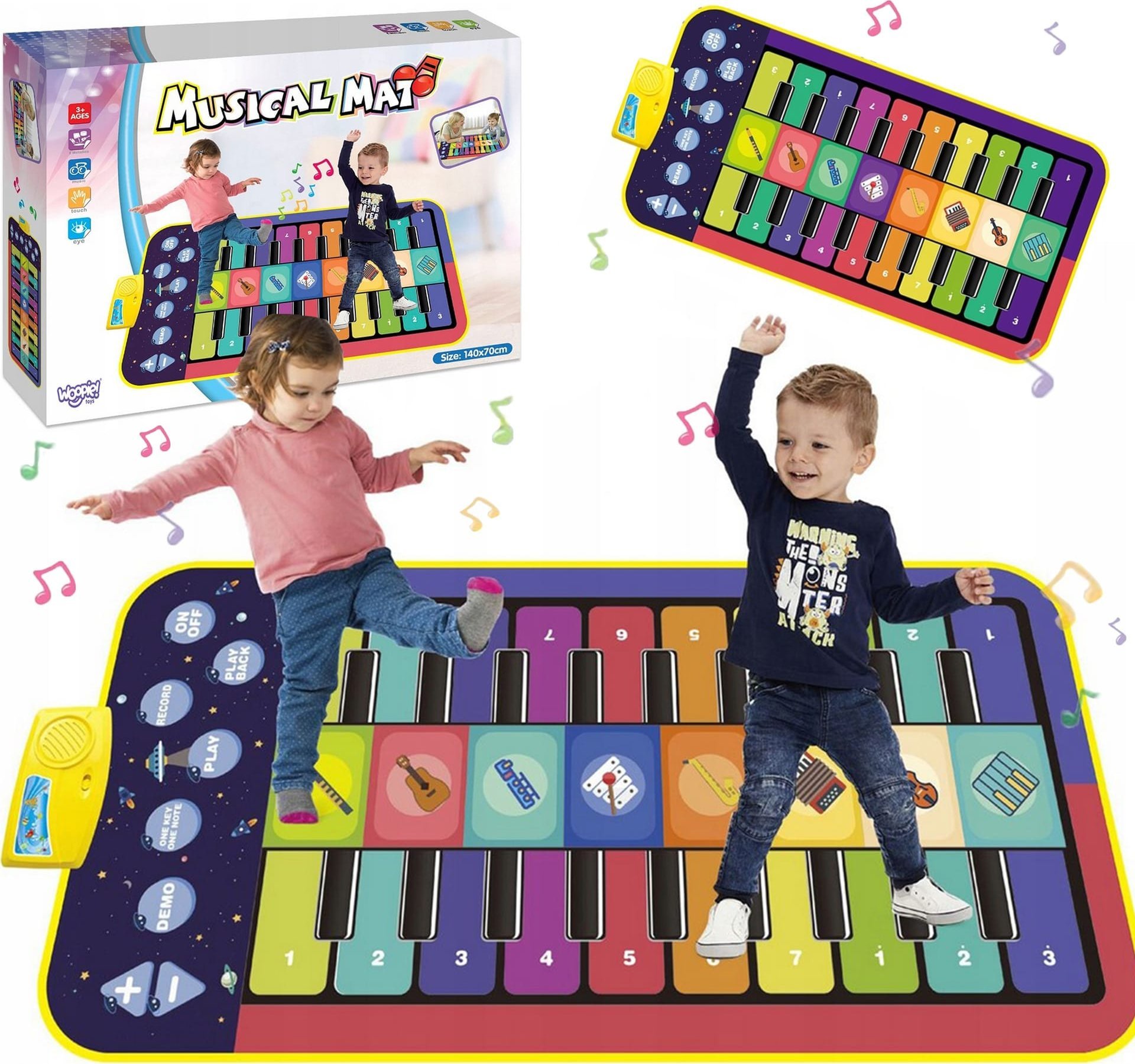 Woopie WOOPIE Interaktywna Mata Muzyczna do Tańczenia XXL