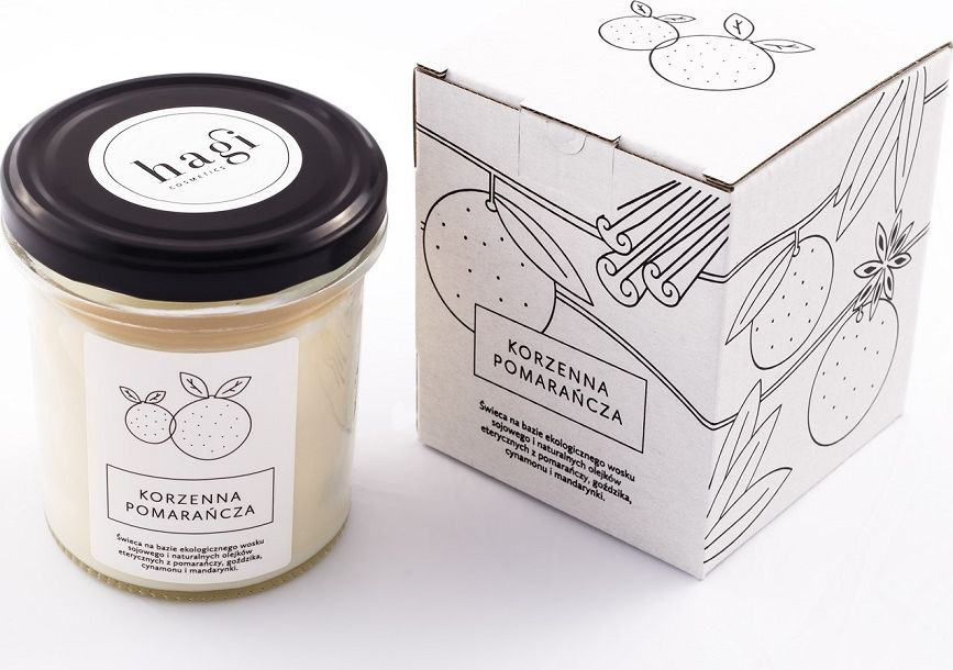 Hagi Hagi, Świeca korzenna pomarańcza (słoik), 230g